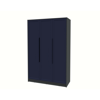 Шкаф распашной Тренд КТ-Ш3 (Антрацит ЛДСП/ Индиго ЛМДФ) Ш1360 В2128 Г547 Шкаф распашной Тренд КТ-Ш3 (Антрацит ЛДСП/ Индиго ЛМДФ) Ш1360 В2128 Г547